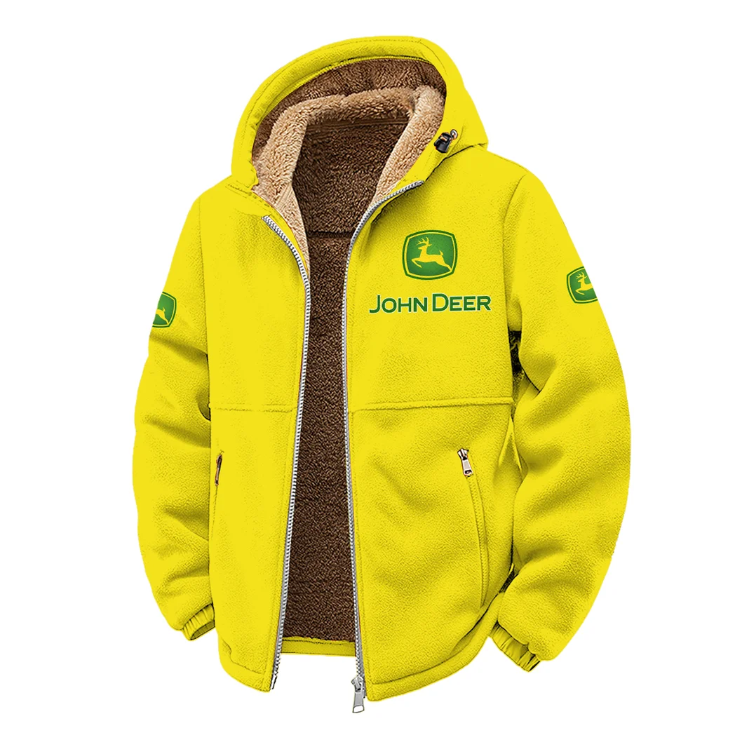 Farming Vehicle Winter Fleece Jacket, Deep Winter Comfort Fleece HVN1450JD - Yellow - Image 2