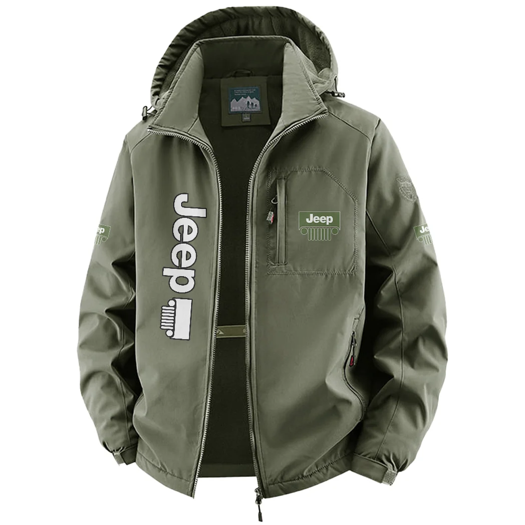 4x4 Vehicle Maker Fleece Windbreaker Jacket, Windproof Fleece Hybrid HVN1450JE - Green - Image 2