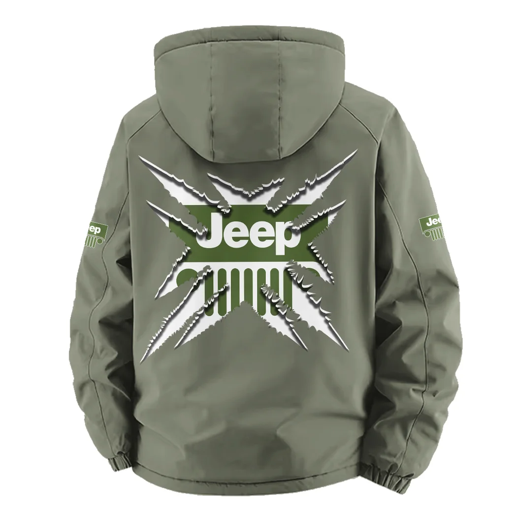 4x4 Vehicle Maker Fleece Windbreaker Jacket, Windproof Fleece Hybrid HVN1450JE - Green - Image 4