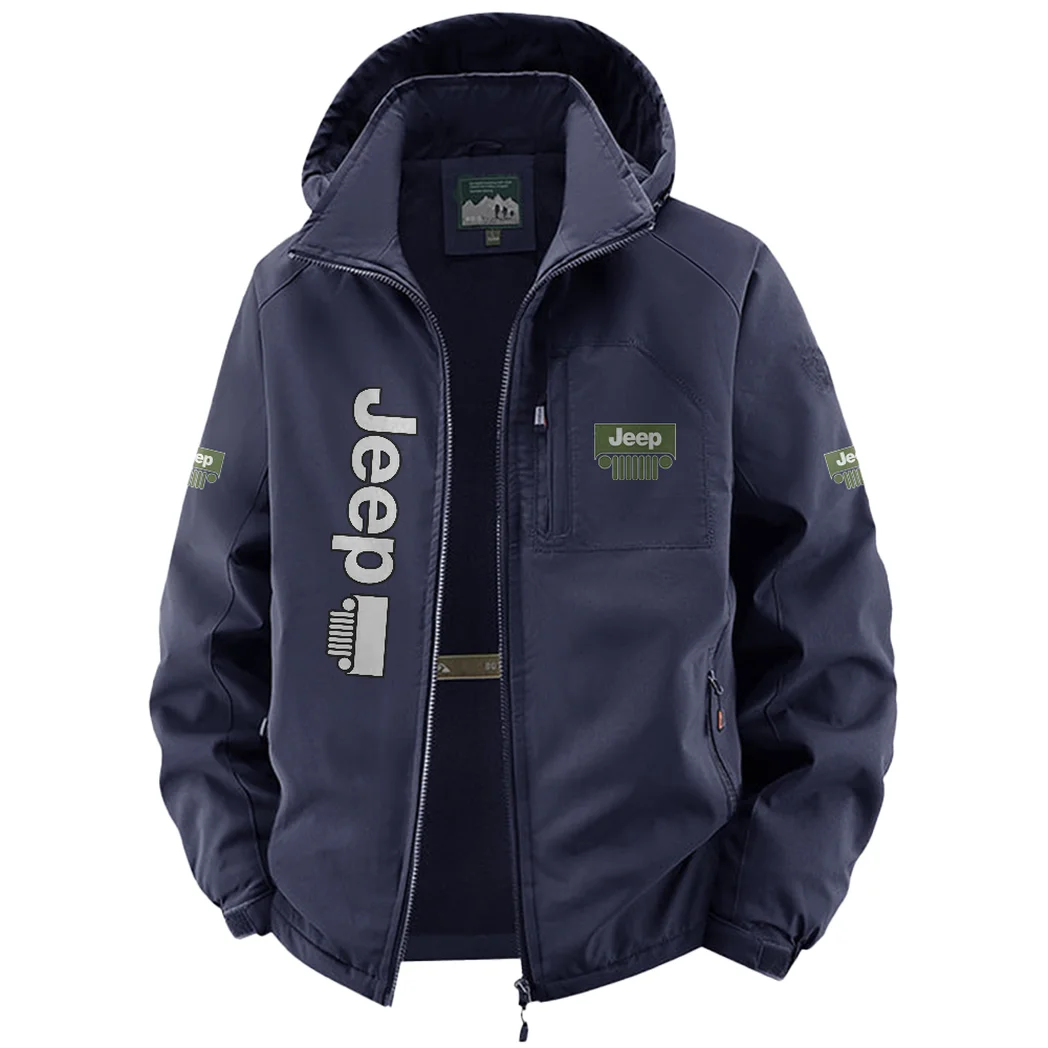 4x4 Vehicle Maker Fleece Windbreaker Jacket, Windproof Fleece Hybrid HVN1450JE - Navy - Image 2