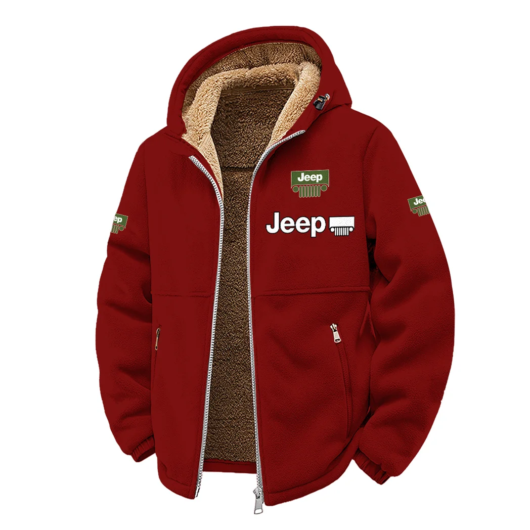 4x4 Vehicle Maker Winter Fleece Jacket, Polar Climate Fleece HVN1450JE - Wine - Image 2