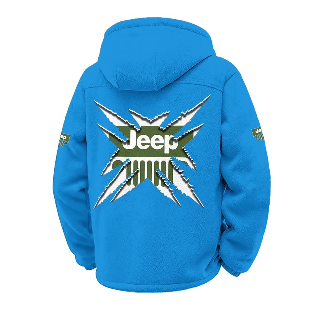 4x4 Vehicle Maker Winter Fleece Jacket, Polar Climate Fleece HVN1450JE - Cyan - Image 3