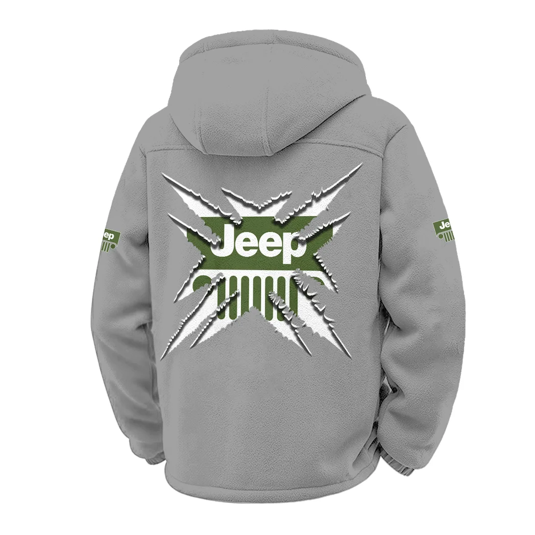 4x4 Vehicle Maker Winter Fleece Jacket, Polar Climate Fleece HVN1450JE - Grey - Image 3