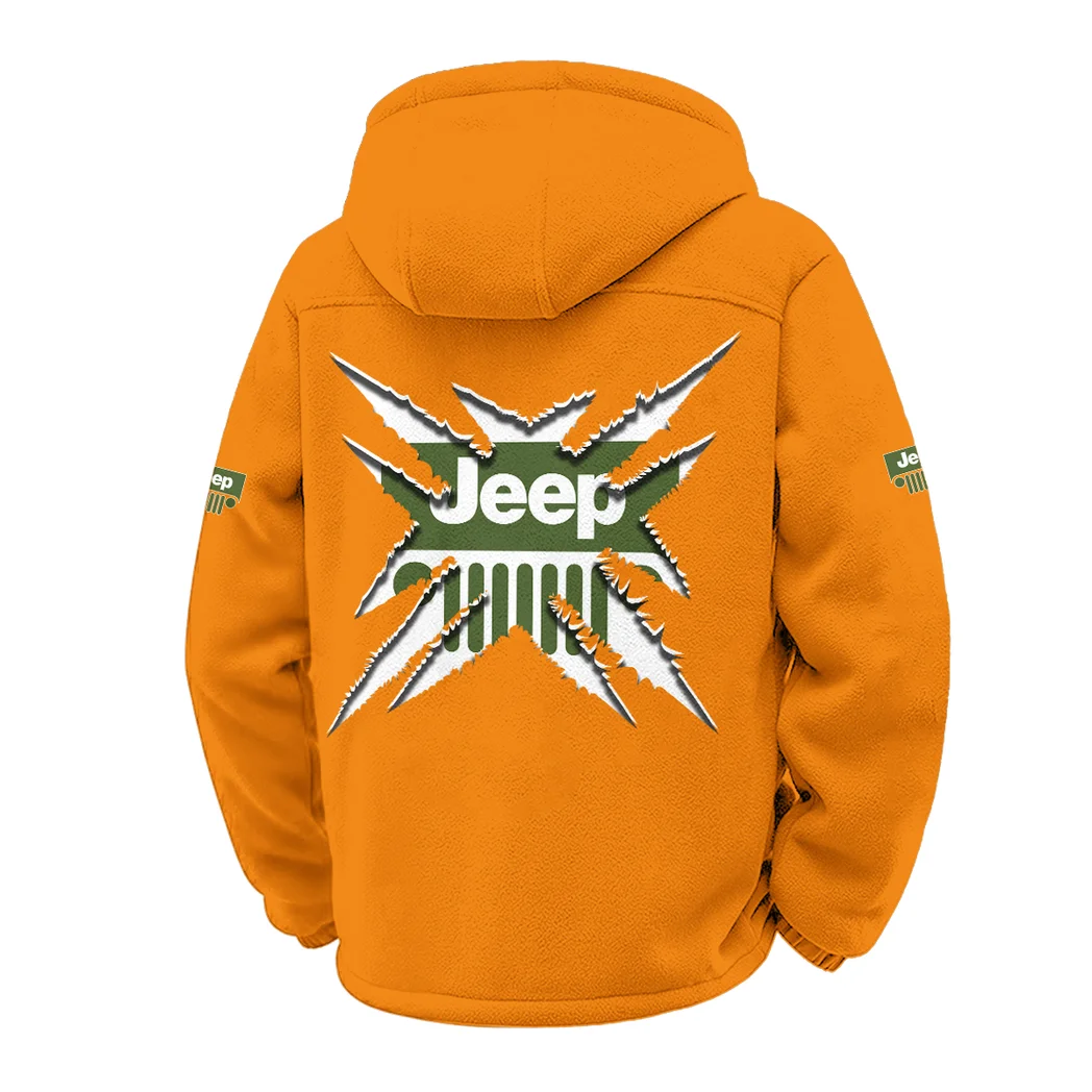 4x4 Vehicle Maker Winter Fleece Jacket, Polar Climate Fleece HVN1450JE - Orange - Image 3