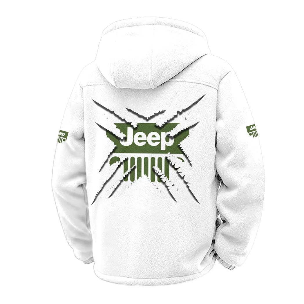 4x4 Vehicle Maker Winter Fleece Jacket, Polar Climate Fleece HVN1450JE - White - Image 3