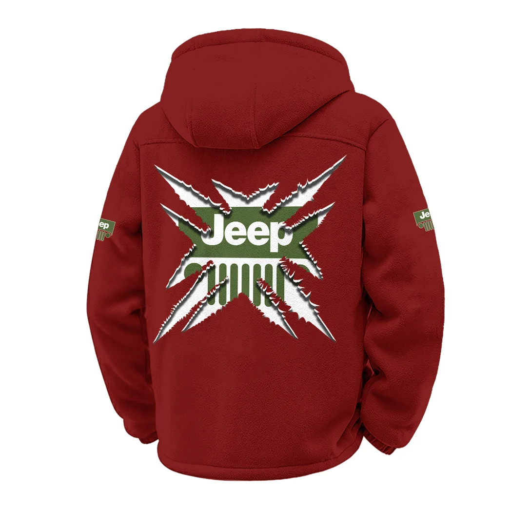 4x4 Vehicle Maker Winter Fleece Jacket, Polar Climate Fleece HVN1450JE - Wine - Image 3