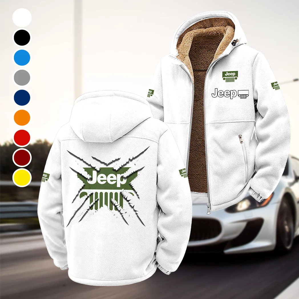 4x4 Vehicle Maker Winter Fleece Jacket, Polar Climate Fleece HVN1450JE - White