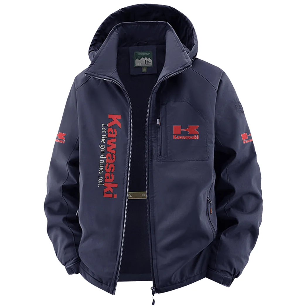 Performance Motorcycle Fleece Windbreaker Jacket, Storm-Blocker Fleece HVN1450KA - Navy - Image 2