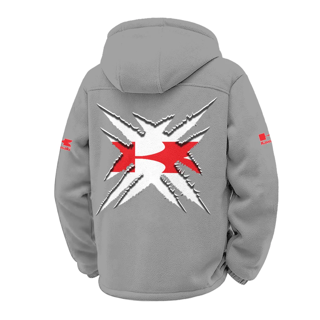 Performance Motorcycle Winter Fleece Jacket, Essential Winter Warmth HVN1450KA - Grey - Image 3