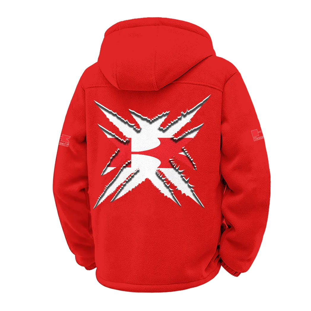 Performance Motorcycle Winter Fleece Jacket, Essential Winter Warmth HVN1450KA - Red - Image 3