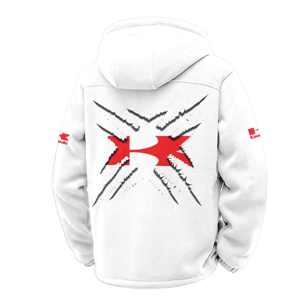 Performance Motorcycle Winter Fleece Jacket, Essential Winter Warmth HVN1450KA - White - Image 3