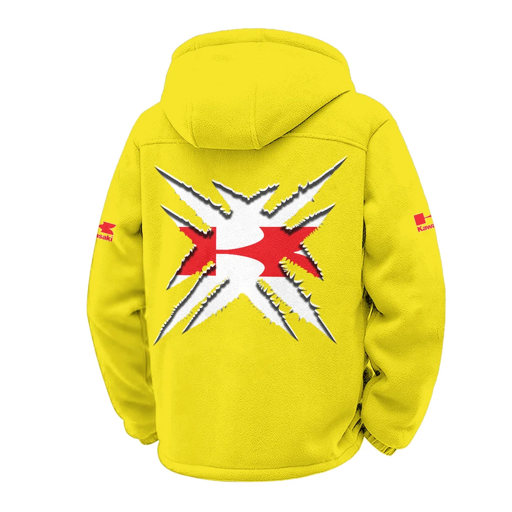 Performance Motorcycle Winter Fleece Jacket, Essential Winter Warmth HVN1450KA - Yellow - Image 3