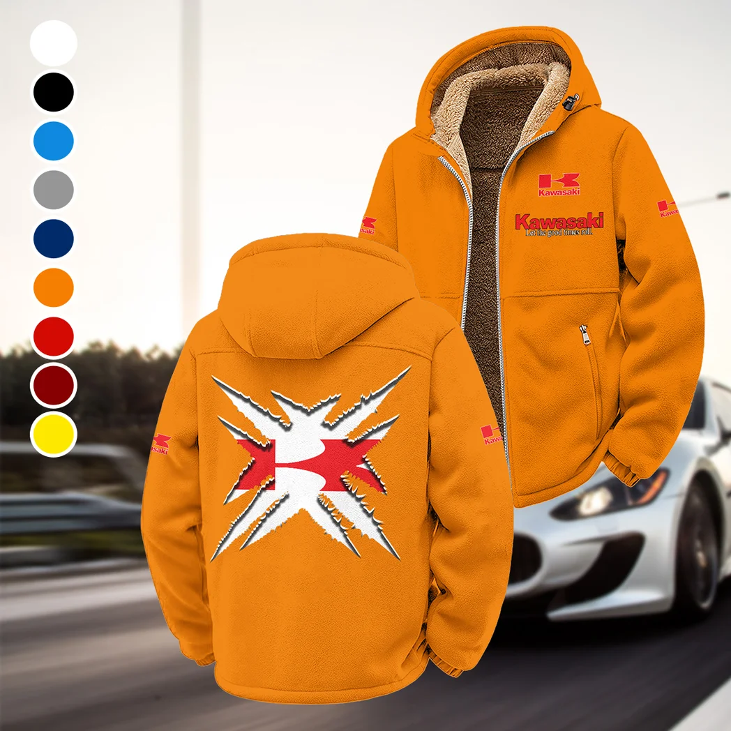 Performance Motorcycle Winter Fleece Jacket, Essential Winter Warmth HVN1450KA - Orange