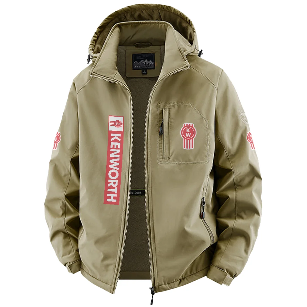 Industrial Hauler Fleece Windbreaker Jacket, Essential Cold & Wind Barrier HVN1450KE - Khaki - Image 2