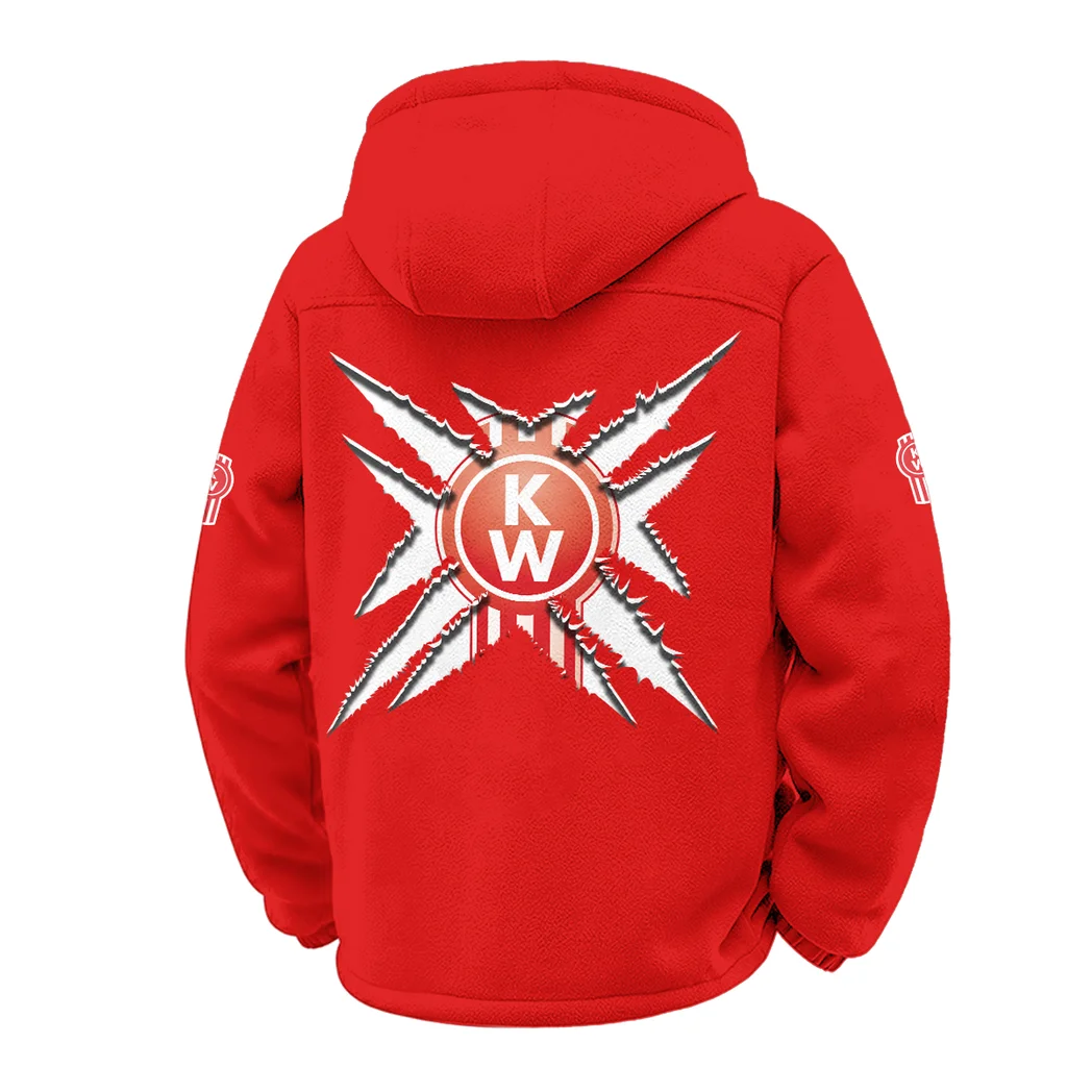 Industrial Hauler Winter Fleece Jacket, Superior Thermal Protection HVN1450KE - Red - Image 3