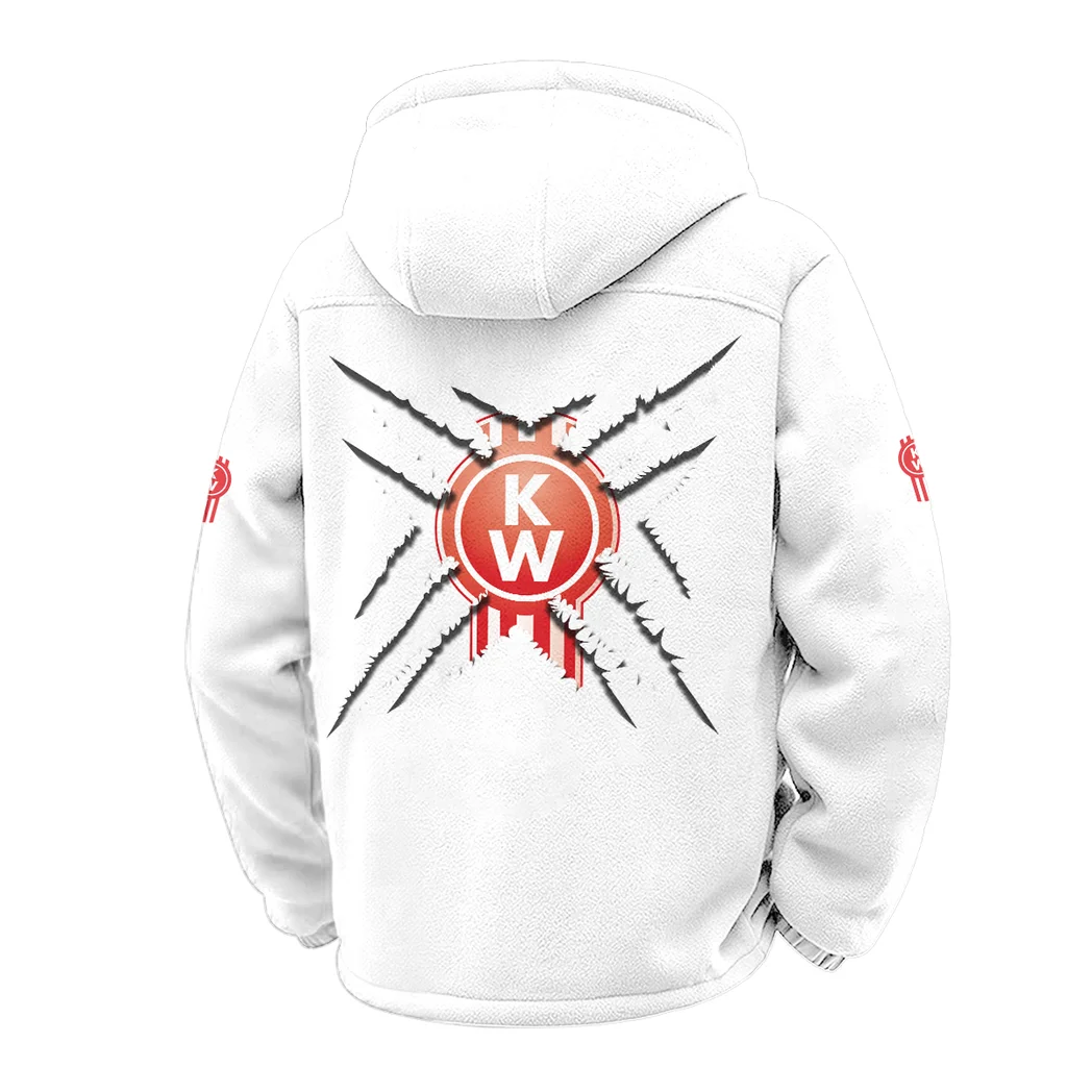 Industrial Hauler Winter Fleece Jacket, Superior Thermal Protection HVN1450KE - White - Image 3