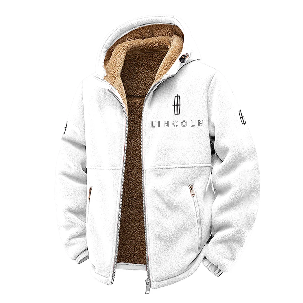 Full-Size Sedan Winter Fleece Jacket, Heavy-Duty Cold Fleece HVN1450LI - White - Image 2