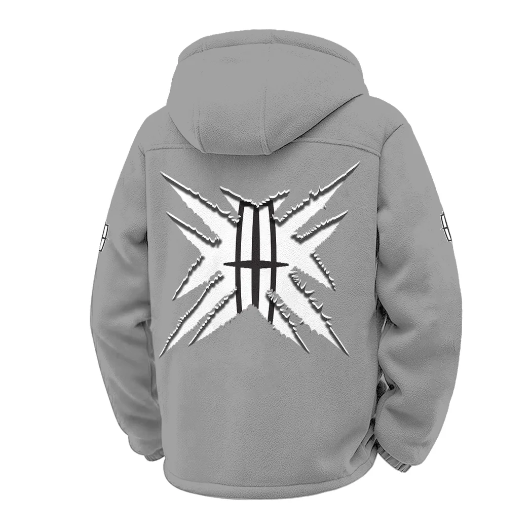 Full-Size Sedan Winter Fleece Jacket, Heavy-Duty Cold Fleece HVN1450LI - Grey - Image 3