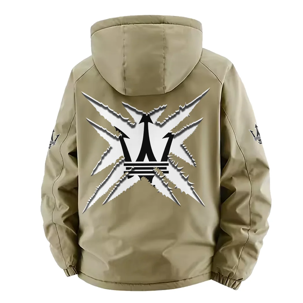 Supercar Fleece Windbreaker Jacket, Dynamic Trail Runner's Shell HVN1450MA - Khaki - Image 4