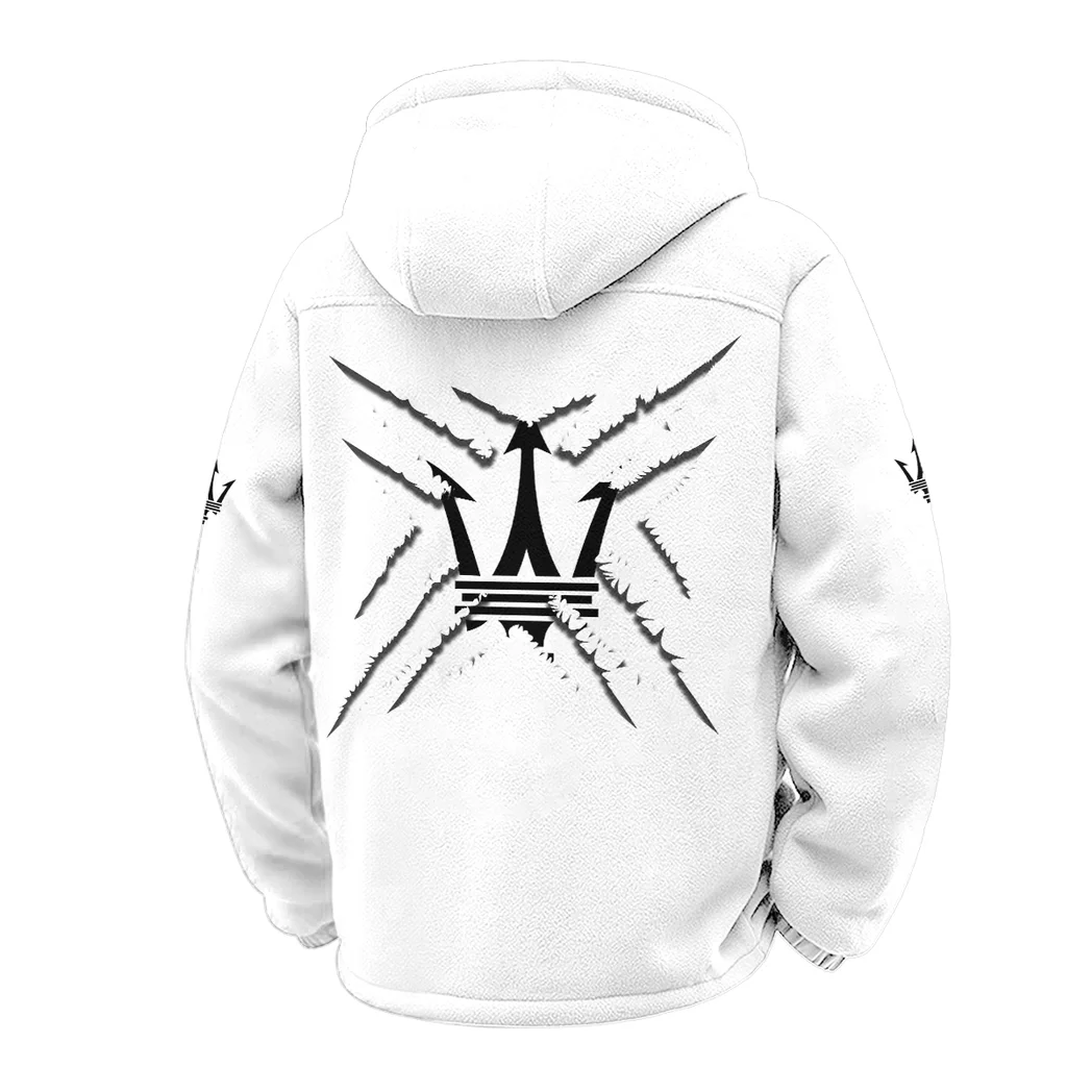 Supercar Winter Fleece Jacket, Multi-Sport Winter Layer HVN1450MA - White - Image 3