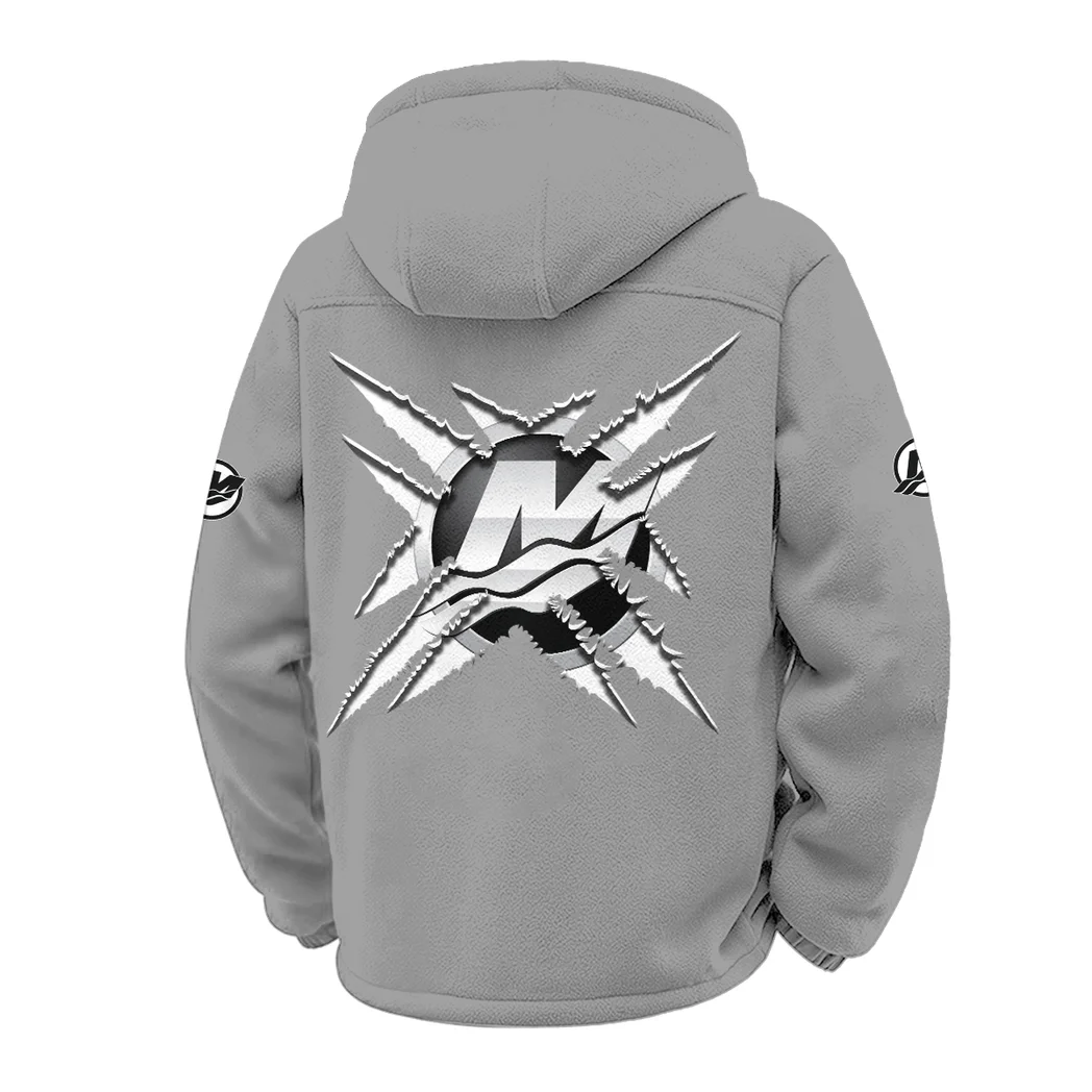 Watercraft Motor Winter Fleece Jacket, All-Mountain Sport Jacket HVN1450MM - Grey - Image 3