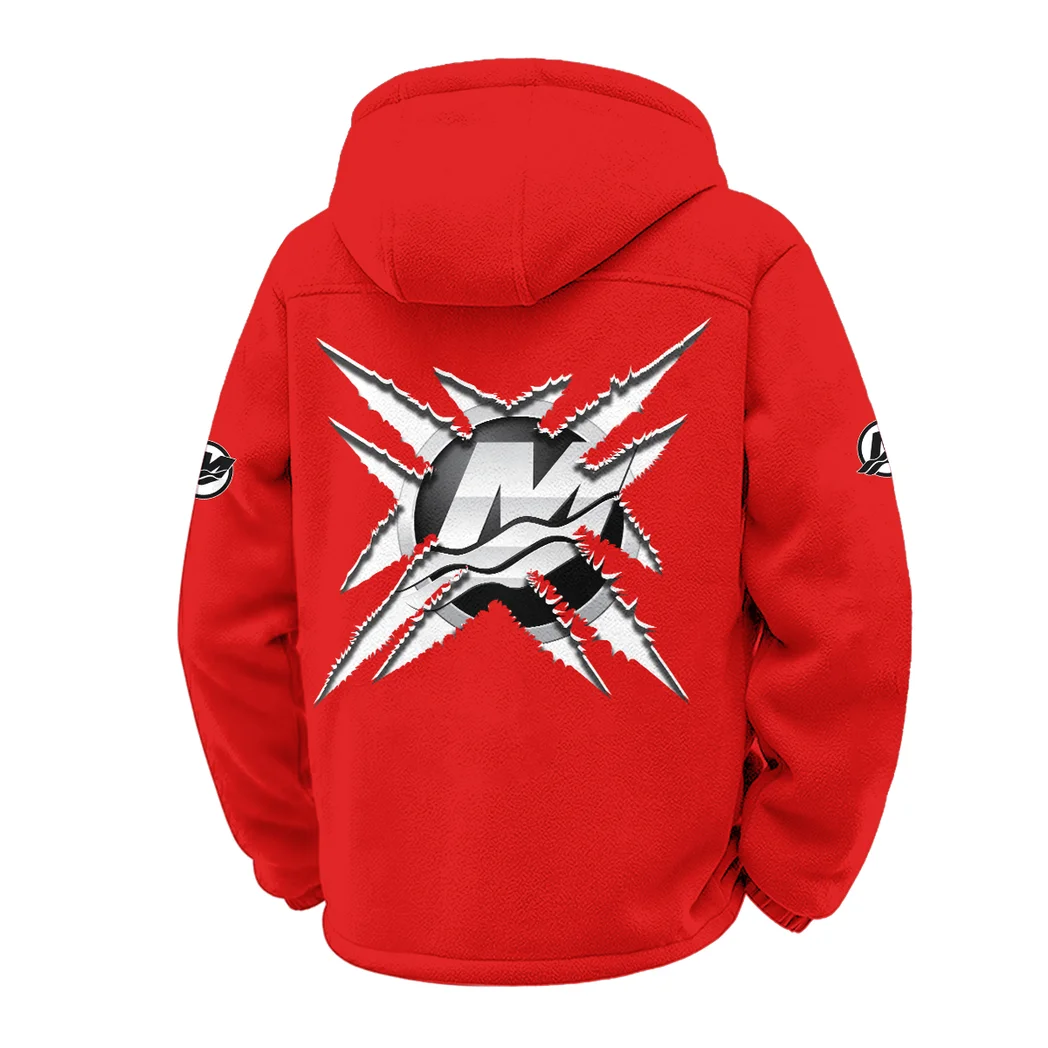 Watercraft Motor Winter Fleece Jacket, All-Mountain Sport Jacket HVN1450MM - Red - Image 3