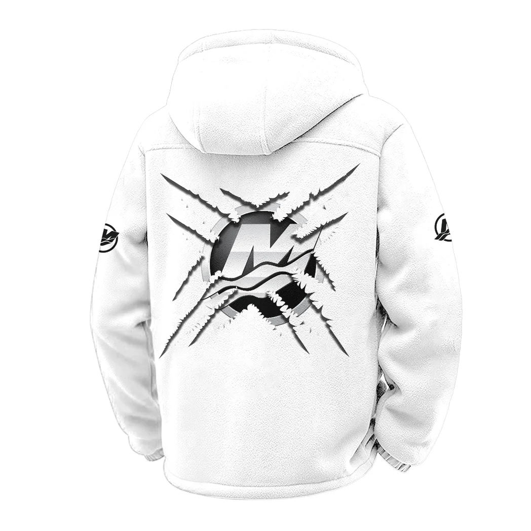 Watercraft Motor Winter Fleece Jacket, All-Mountain Sport Jacket HVN1450MM - White - Image 3