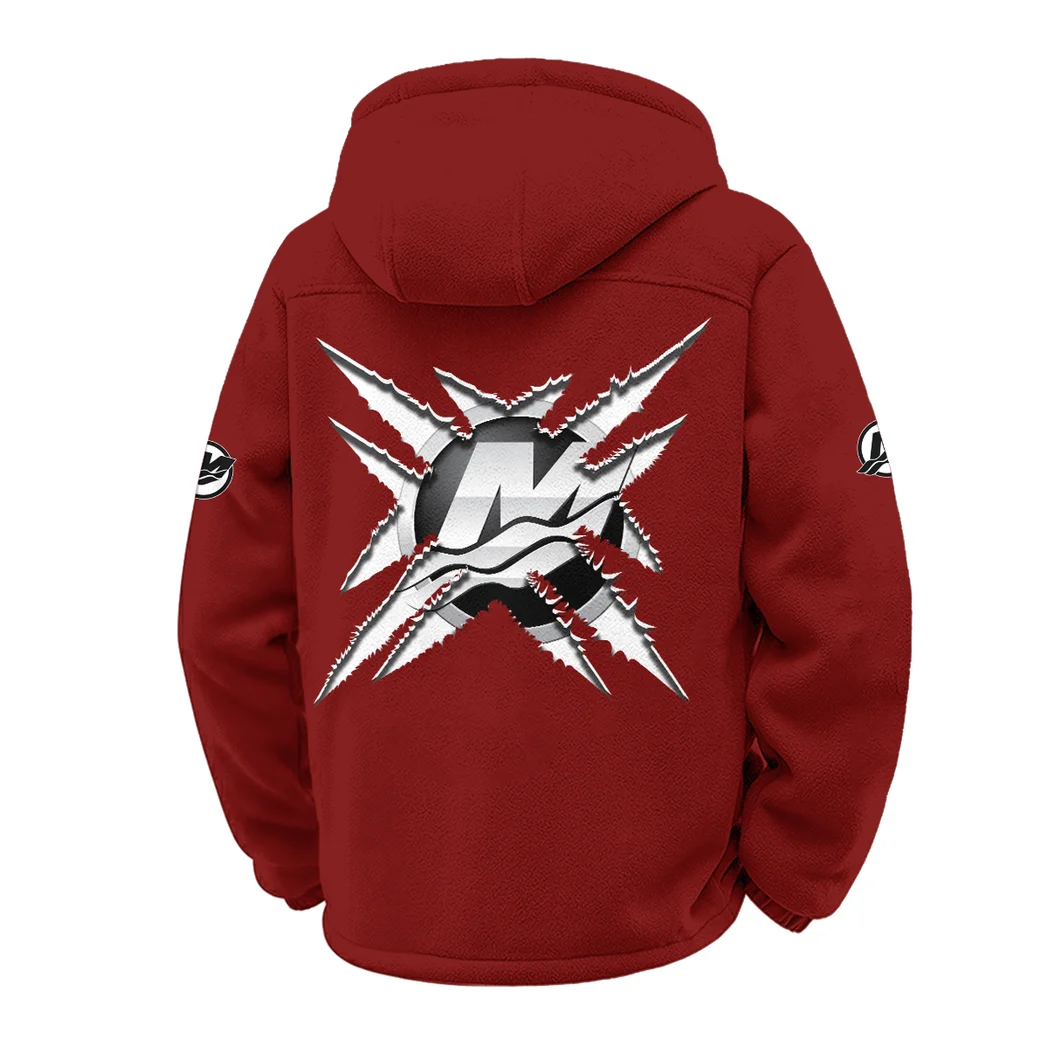Watercraft Motor Winter Fleece Jacket, All-Mountain Sport Jacket HVN1450MM - Wine - Image 3