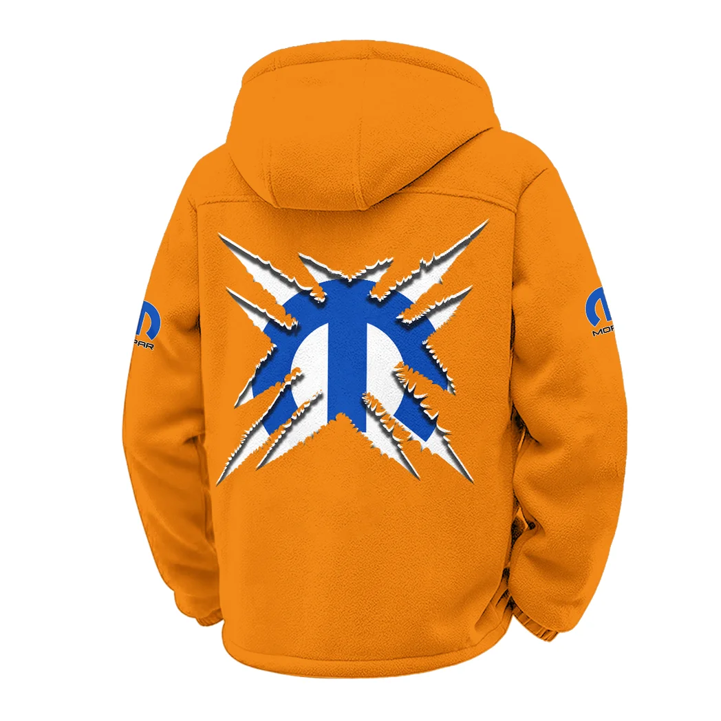 Powertrain Upgrades Winter Fleece Jacket, Cold Weather Hiking Fleece HVN1450MO - Orange - Image 3
