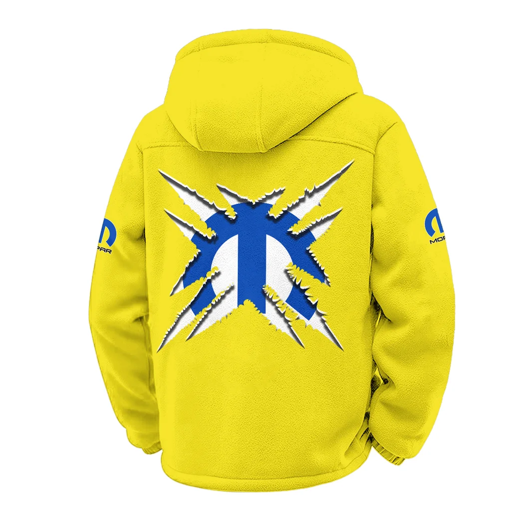 Powertrain Upgrades Winter Fleece Jacket, Cold Weather Hiking Fleece HVN1450MO - Yellow - Image 3
