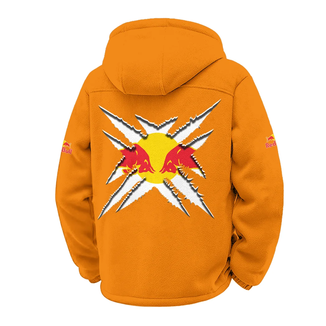 Rising Beat Winter Fleece Jacket, Ski & Snowboard Mid-Layer HVN1450NY - Orange - Image 3