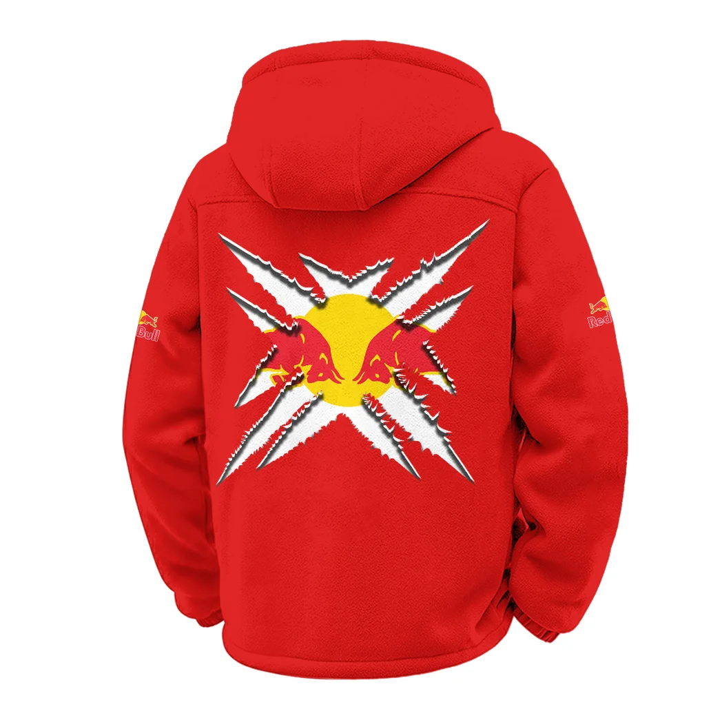 Rising Beat Winter Fleece Jacket, Ski & Snowboard Mid-Layer HVN1450NY - Red - Image 3