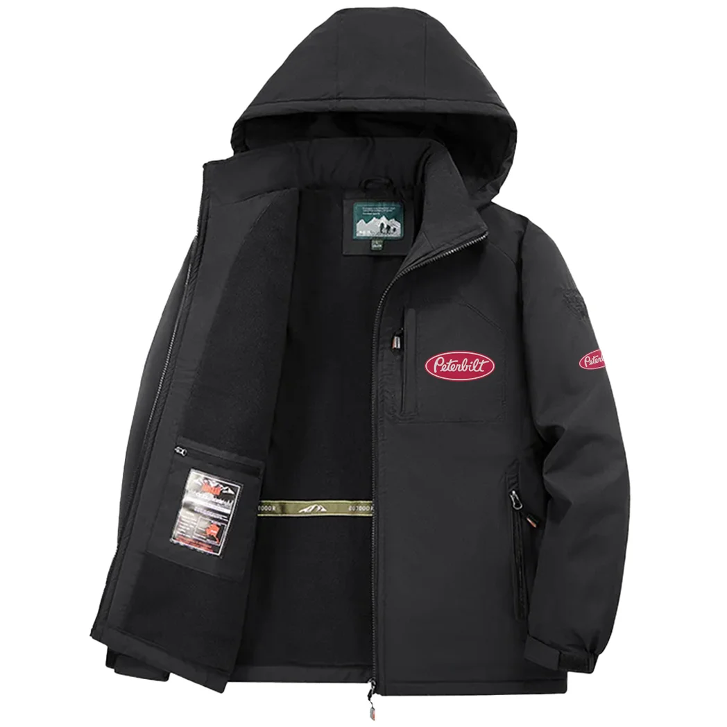 Tractor-Trailer Fleece Windbreaker Jacket, Mountain Ascent Windbreaker HVN1450PE - Black - Image 3