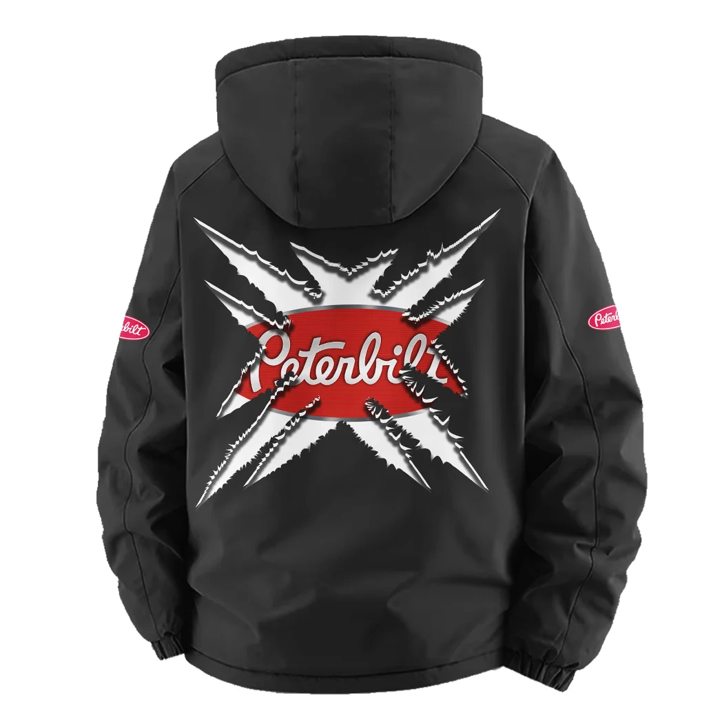 Tractor-Trailer Fleece Windbreaker Jacket, Mountain Ascent Windbreaker HVN1450PE - Black - Image 4