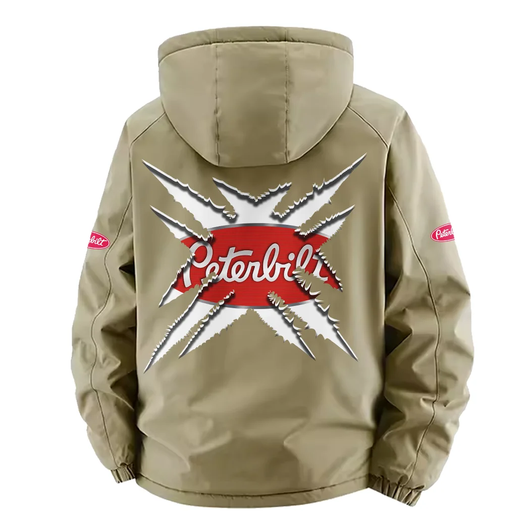 Tractor-Trailer Fleece Windbreaker Jacket, Mountain Ascent Windbreaker HVN1450PE - Khaki - Image 4