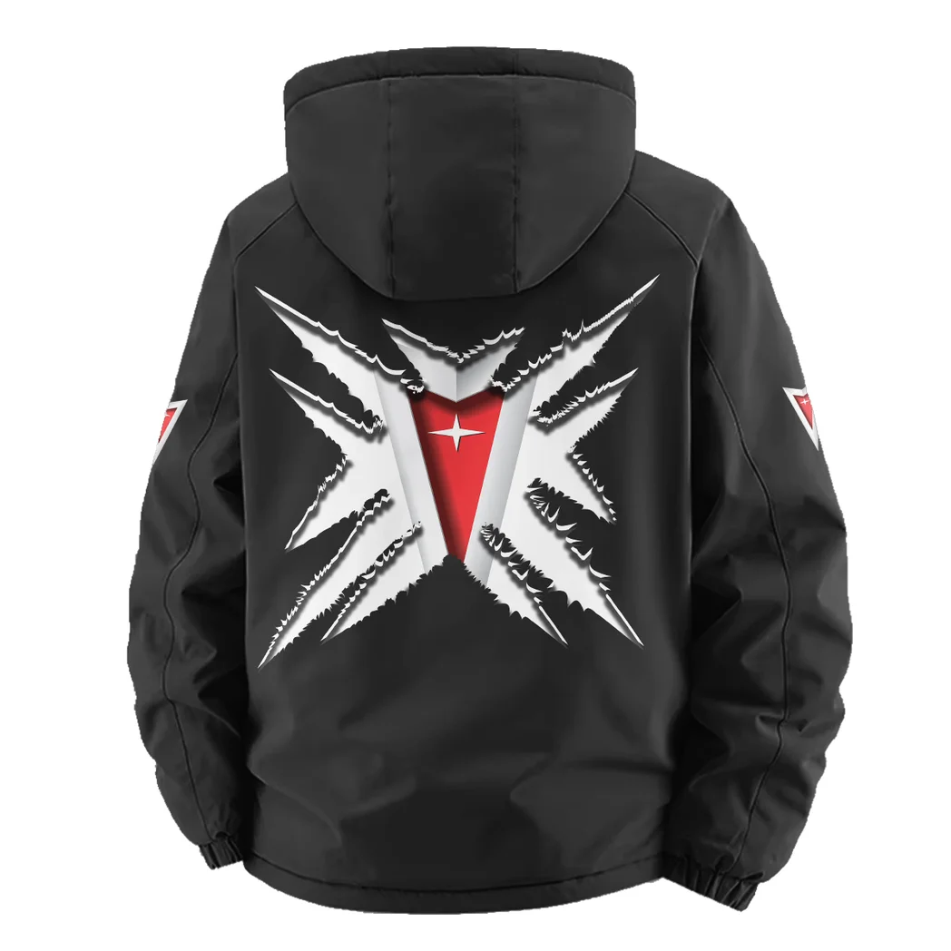 Racing Icon Fleece Windbreaker Jacket, Cross-Training Wind Shell HVN1450PG - Black - Image 4