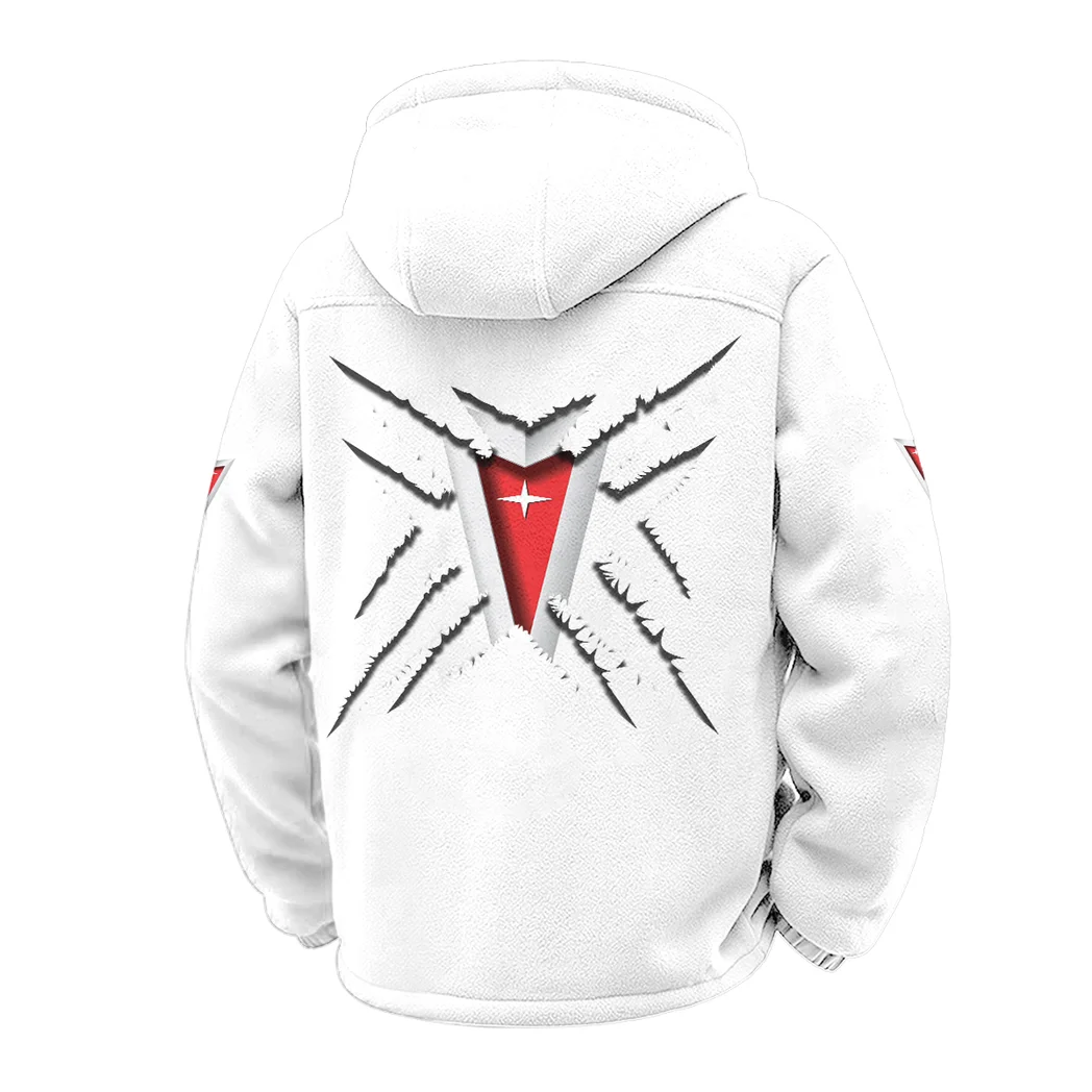 Racing Icon Winter Fleece Jacket, Ultra-Soft Fleece Shell HVN1450PG - White - Image 3