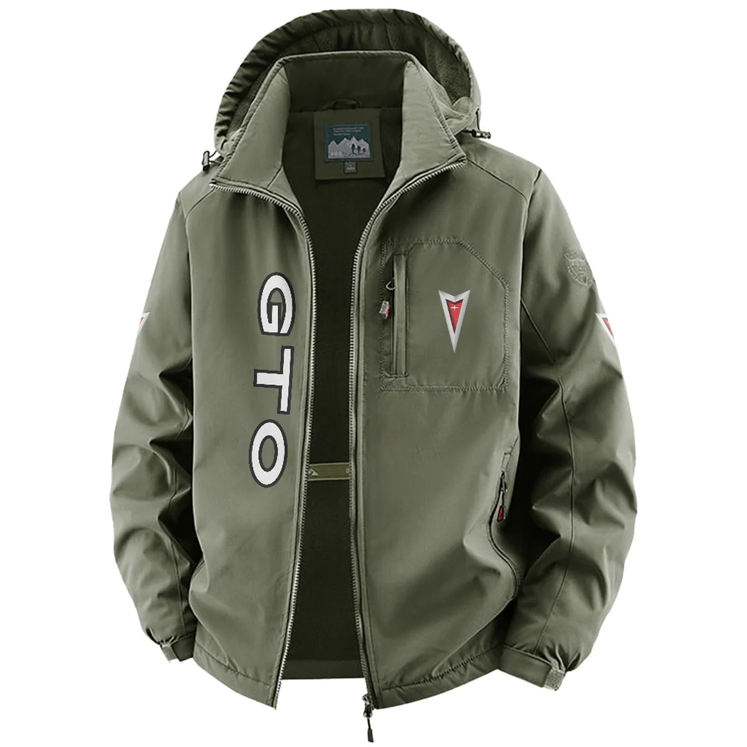 Turbo Sports Car Fleece Windbreaker Jacket, Outdoor Activity Defense HVN1450PO - Green - Image 2