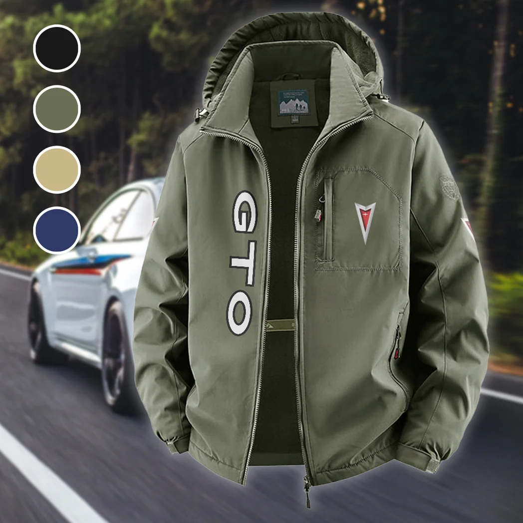 Turbo Sports Car Fleece Windbreaker Jacket, Outdoor Activity Defense HVN1450PO - Green