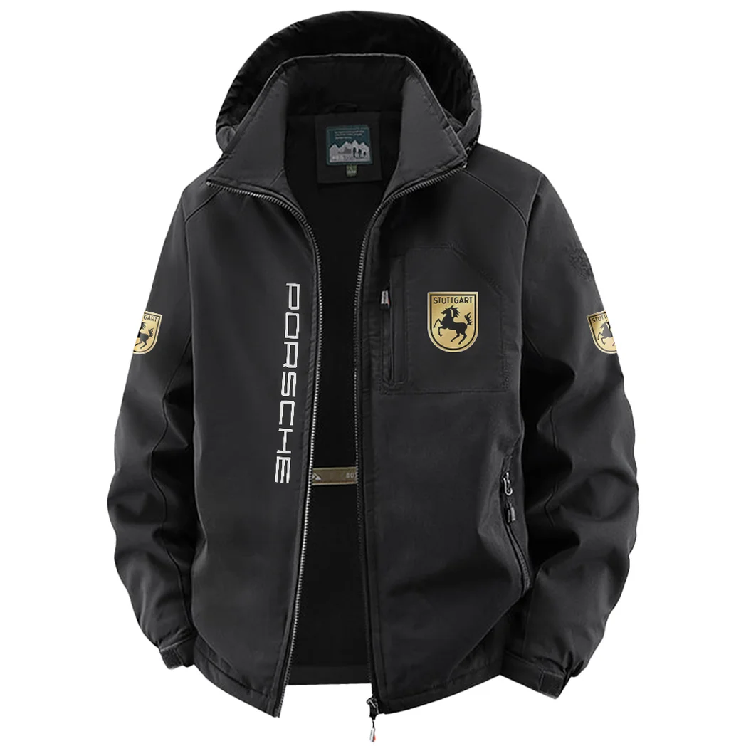 Performance Sedan Fleece Windbreaker Jacket, Cozy Fleece-Lined Windbreaker HVN1450PO - Black - Image 2