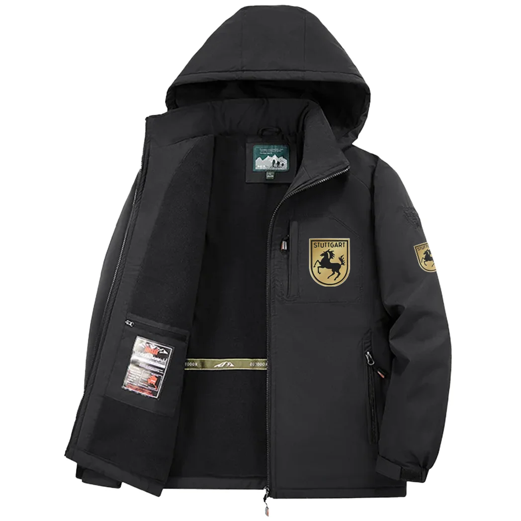 Performance Sedan Fleece Windbreaker Jacket, Cozy Fleece-Lined Windbreaker HVN1450PO - Black - Image 3