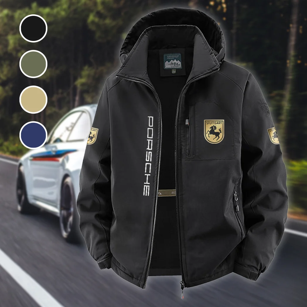 Performance Sedan Fleece Windbreaker Jacket, Cozy Fleece-Lined Windbreaker HVN1450PO - Black