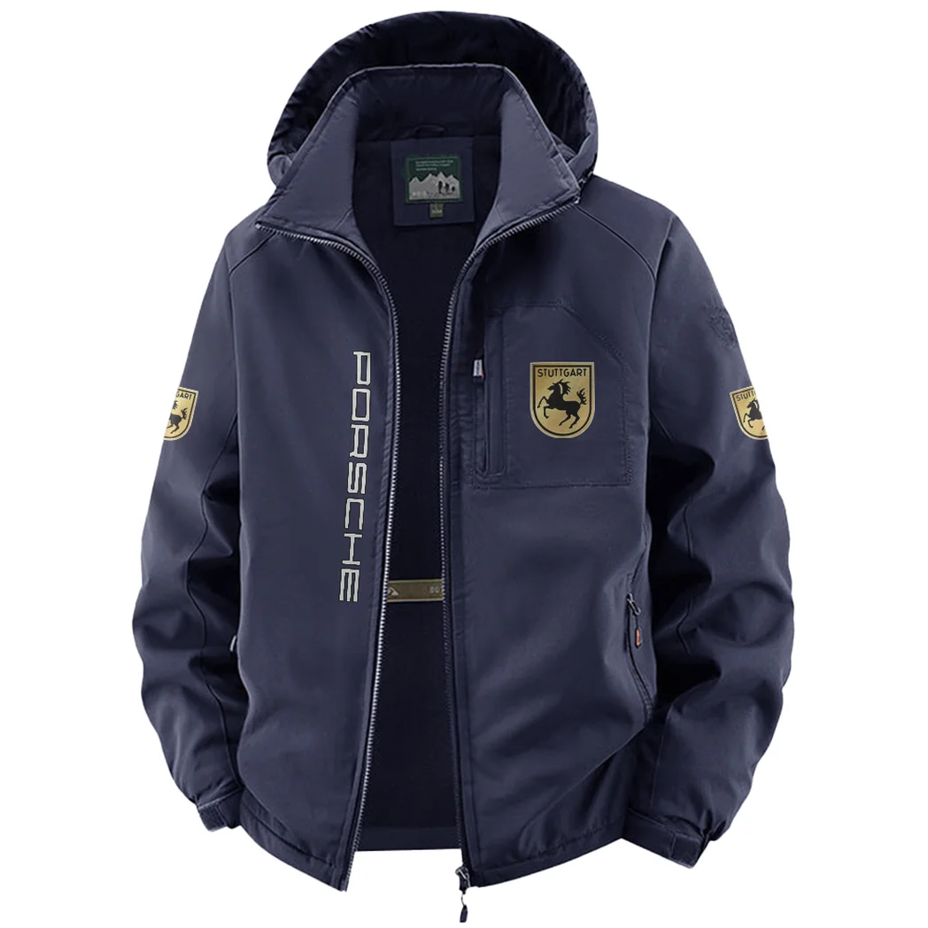 Performance Sedan Fleece Windbreaker Jacket, Cozy Fleece-Lined Windbreaker HVN1450PO - Navy - Image 2