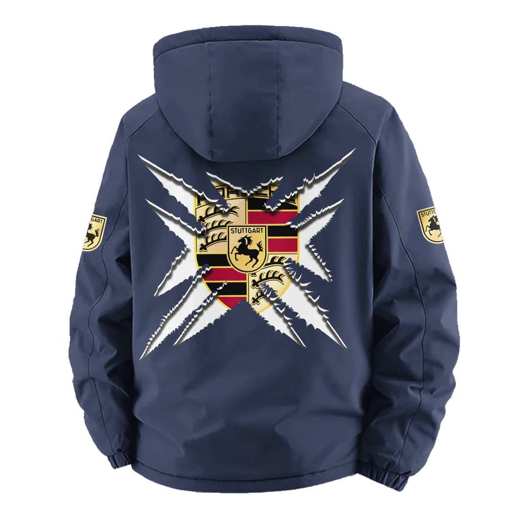 Performance Sedan Fleece Windbreaker Jacket, Cozy Fleece-Lined Windbreaker HVN1450PO - Navy - Image 4