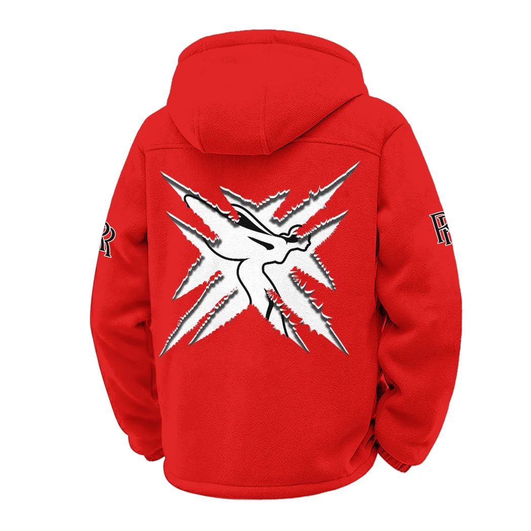 Grand Touring Car Winter Fleece Jacket, Luxe Microfleece Pullover HVN1450RR - Red - Image 3