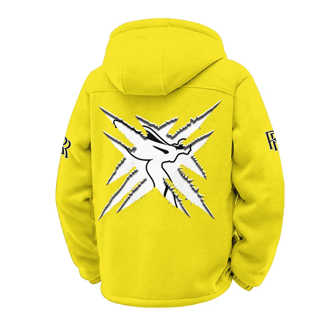 Grand Touring Car Winter Fleece Jacket, Luxe Microfleece Pullover HVN1450RR - Yellow - Image 3
