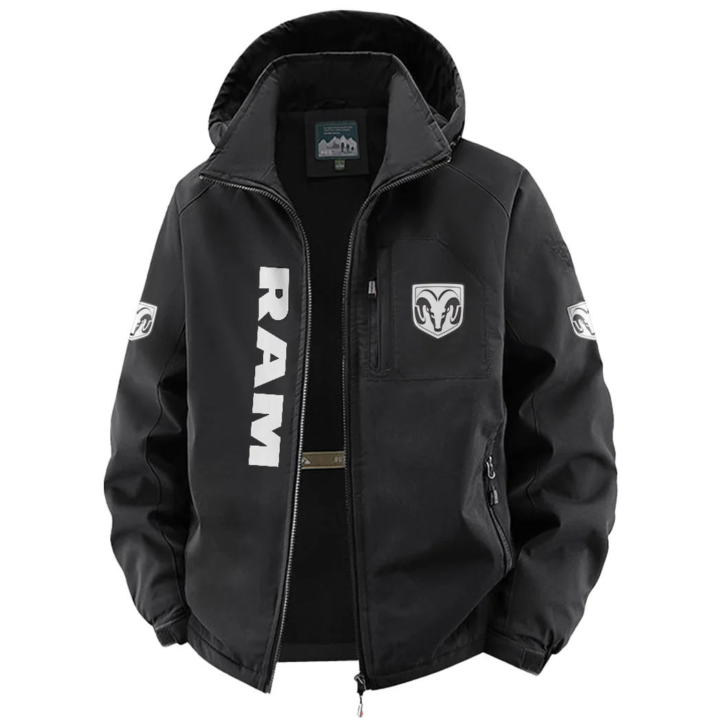 American Work Truck Fleece Windbreaker Jacket, Brushed Fleece Wind-Resist Layer HVN1450RT - Black - Image 2