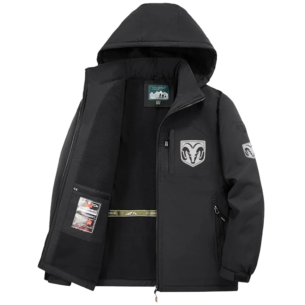 American Work Truck Fleece Windbreaker Jacket, Brushed Fleece Wind-Resist Layer HVN1450RT - Black - Image 3