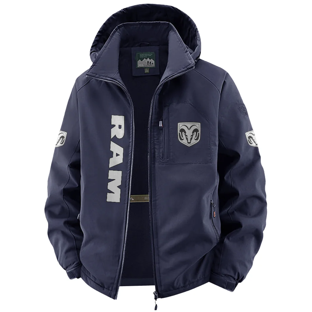American Work Truck Fleece Windbreaker Jacket, Brushed Fleece Wind-Resist Layer HVN1450RT - Navy - Image 2