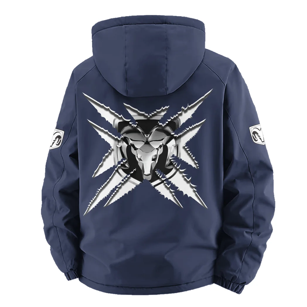 American Work Truck Fleece Windbreaker Jacket, Brushed Fleece Wind-Resist Layer HVN1450RT - Navy - Image 4